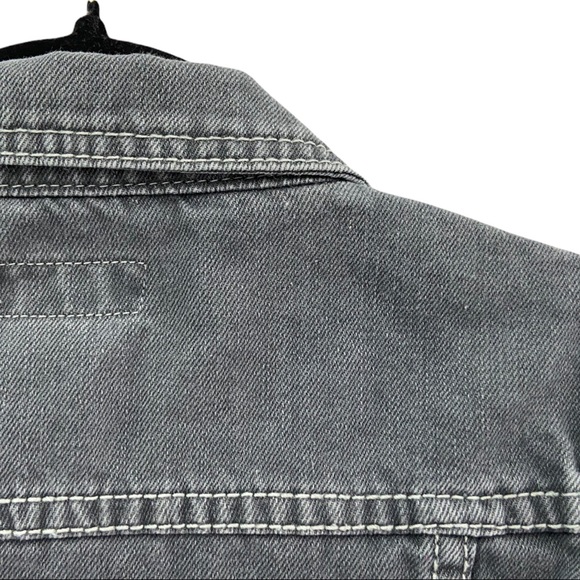 Kids Coogi Gray Denim Button Up Sleeveless Vest - Picture 9 of 11